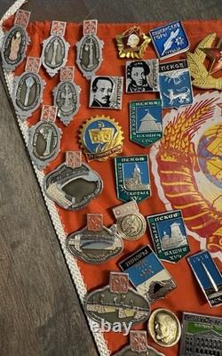 Russian Soviet USSR Pins On Pennant Sports Military Political Cities Lenin