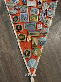 Russian Soviet USSR Pins On Pennant Sports Military Political Cities Lenin