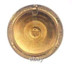 Russian Soviet Ussr Plate Stalin Brass Enamel Wall Plaque (9920)