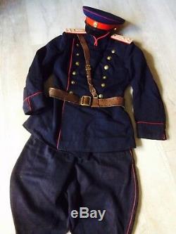 Russian Soviet uniforms of 1947 police. Jacket, a cap, trousers, a belt