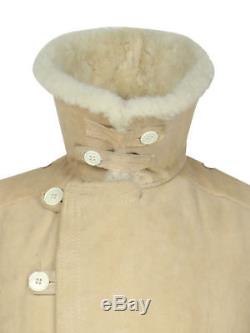Russian Tulup Bekesha Winter Officer Sheepskin Coat Army USSR Shearling Jacket