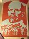 Russian Ussr Soviet Propaganda Poster 1983 Communist Era Lenin