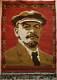 Russian Ukrainian Soviet Lenin Portrait Tapestry Carpet Rug Gobelin Soc Realism