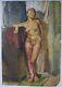 Russian Ukrainian Soviet Oil Painting Female Figure Nude Girl Realism