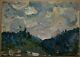 Russian Ukrainian Soviet Oil Painting Impressionism Landscape Cloud Mountains