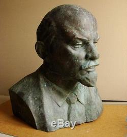 Russian Ukrainian Soviet author's bust BRONZE sculpture LENIN XXXXL monumental