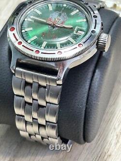 Russian Vostok Amphibia Soviet Era KGB Automatic Watch 40mm Stainless Steel USSR