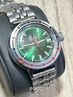 Russian Vostok Amphibia Soviet Era KGB Automatic Watch 40mm Stainless Steel USSR