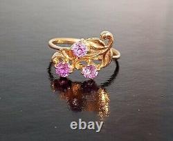 Russian Women's Ring Gold 14K Soviet USSR Jewelry Star Stamp? 583