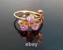 Russian Women's Ring Gold 14K Soviet USSR Jewelry Star Stamp? 583