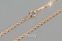 Russian rose pink Soviet 14k 585 gold Rope Lady diamond chain cc019 low price