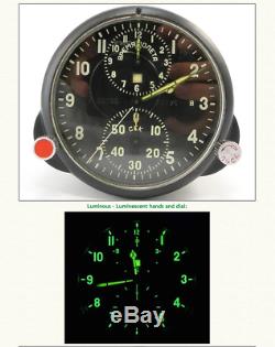 SERVICED! AChS-1 Russian USSR Military Air Force Aircraft Cockpit Clock MIG/SU
