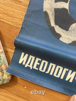 SOVIET RUSSIAN Propaganda Poster Anti-USA Anti-War USSR 1985 snake cobra freedom