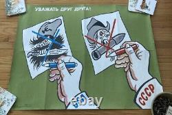 SOVIET RUSSIAN Propaganda Poster Anti-nuclear peace Anti-War USSR vintage 1989