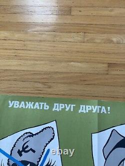 SOVIET RUSSIAN Propaganda Poster Anti-nuclear peace Anti-War USSR vintage 1989