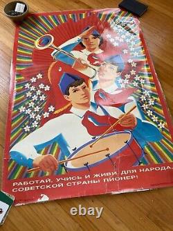 SOVIET RUSSIAN Propaganda Poster Anti-usa peace Anti-War USSR vintage 1986