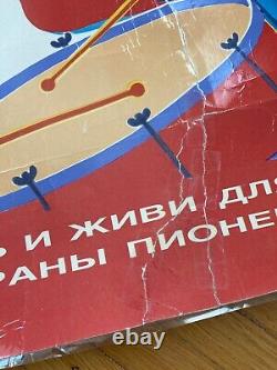 SOVIET RUSSIAN Propaganda Poster Anti-usa peace Anti-War USSR vintage 1986