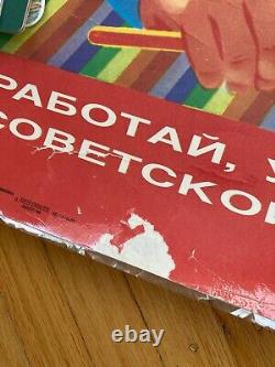 SOVIET RUSSIAN Propaganda Poster Anti-usa peace Anti-War USSR vintage 1986