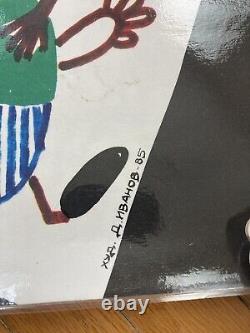 SOVIET RUSSIAN Propaganda Poster USSR vtg Peace anti-war 1986 art