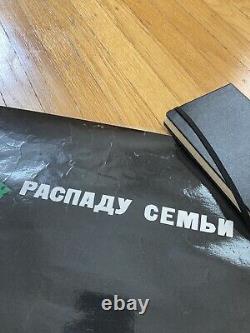 SOVIET RUSSIAN Propaganda Poster USSR vtg Peace anti-war 1986 art