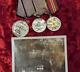 Set 3 Soviet Ussr Russian Medals Military Medal Of Honor /? Ombat Merit Silver