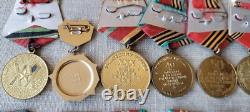 Set of 23 USSR Soviet russian military, labor, Jubilee medals. Description
