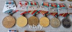 Set of 23 USSR Soviet russian military, labor, Jubilee medals. Description