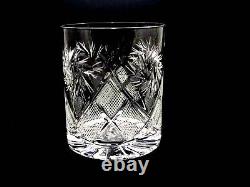 Set of 6 Russian Cut Crystal Rocks Glasses 11 oz Soviet / USSR Whiskey Scotch