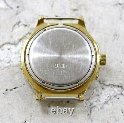 Slava AU Gold plated USSR russian Wristwatch Soviet Watch Working 5789