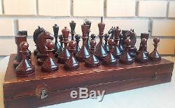 Soviet 50s tournament chess set vintage USSR old grandmaster russian antique