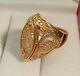 Soviet Antique Ring Vintage Russian Ussr Jewelry Gold Star 14k 585 4.84 Grams