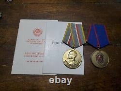Soviet Cccp Russian Ussr Medal Veteran Of Vchk Kgb 80 & 90 Years Set