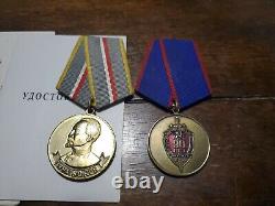 Soviet Cccp Russian Ussr Medal Veteran Of Vchk Kgb 80 & 90 Years Set