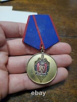 Soviet Cccp Russian Ussr Medal Veteran Of Vchk Kgb 80 & 90 Years Set