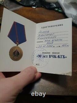 Soviet Cccp Russian Ussr Medal Veteran Of Vchk Kgb 80 & 90 Years Set