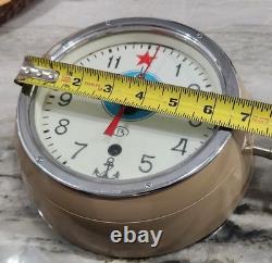 Soviet Era Russian Vostok Boat/Ship Submarine Navy Clock /Key? Free Shipping