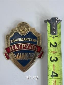 Soviet Police Patrol Badge USSR Russian Militsiya Vintage Pinback 37B78