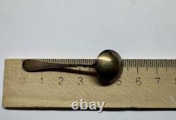 Soviet Russian 875 Silver Enamel Salt Spoon USSR Miniature Vintage Collectible
