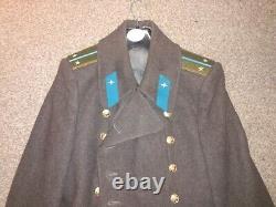 Soviet Russian Air Force Officer Lieutenant Service Uniform Coat Overcoat USSR