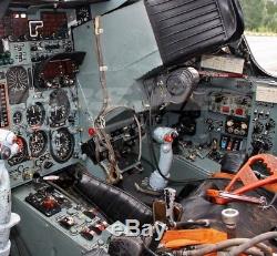 Soviet Russian Air Force Pilot Aircraft Sukhoi Su-24 Cockpit Control Joy stick