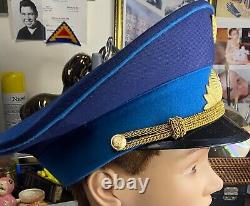 Soviet Russian Air Forces Military Visor Cap Hat GENERAL 1970s USSR Size 57