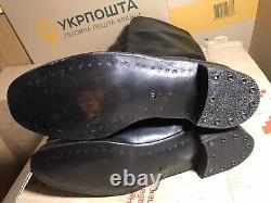 Soviet Russian Boots Officer Riding Chrome RARE SIZE 47! Leather USSR