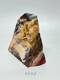 Soviet Russian Communist Propaganda Cabinet Paperweight Gild Lenin Jasper Rock