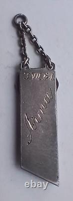 Soviet Russian Estonian Medicine school graduating Badge pin jeton Silver USSR