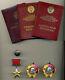 Soviet Russian Gold Star Of Hero Of Socialist Labor With 2 Orders Of Lenin