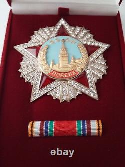 Soviet Russian Highest Award Ww2 Order Of Victory 1945. Swarovski Crystals Copy