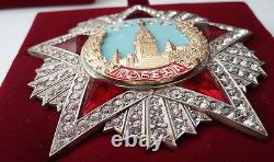 Soviet Russian Highest Award Ww2 Order Of Victory 1945. Swarovski Crystals Copy