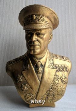 Soviet Russian Marshal USSR ZHUKOV Big bust statue figurine statue H=30 cm