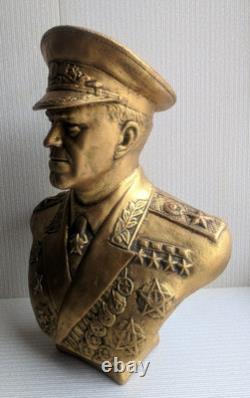 Soviet Russian Marshal USSR ZHUKOV Big bust statue figurine statue H=30 cm