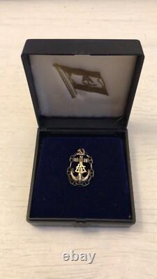 Soviet Russian Naval Captain Badge pin Silver Gold USSR tailcoat sign steersman